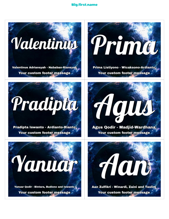 desain nametag name badge Batas Akhir