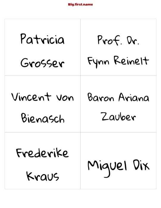 Namensschild-Design Schulmädchen