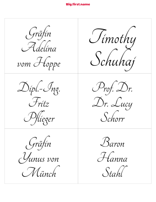 Namensschild-Design Klassischer Vollständiger Name