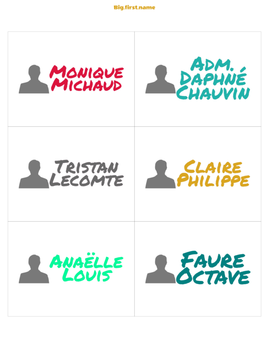 design de badge nominatif Feutre Coloré