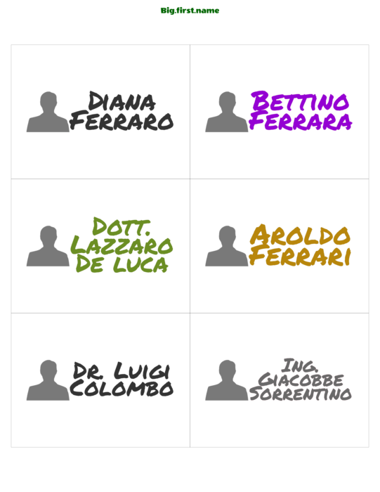 design di badge nominativo Pennarello Colorato