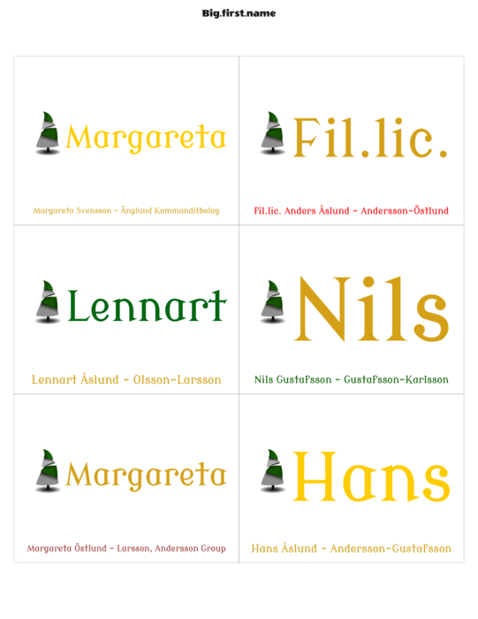 namnbricksdesign Julmiddag