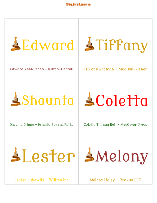 design jmenovky Vánoční večeře