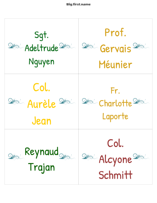 design de badge nominatif Fête de Noël
