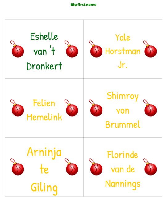 naambadge naamsticker ontwerp Kerstfeest