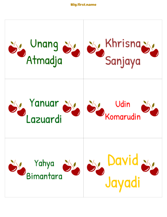 desain nametag name badge Pesta Natal