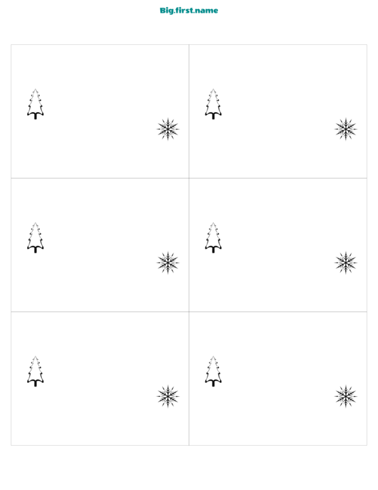 ネームタグ・ネームバッジデザイン クリスマス クラシック