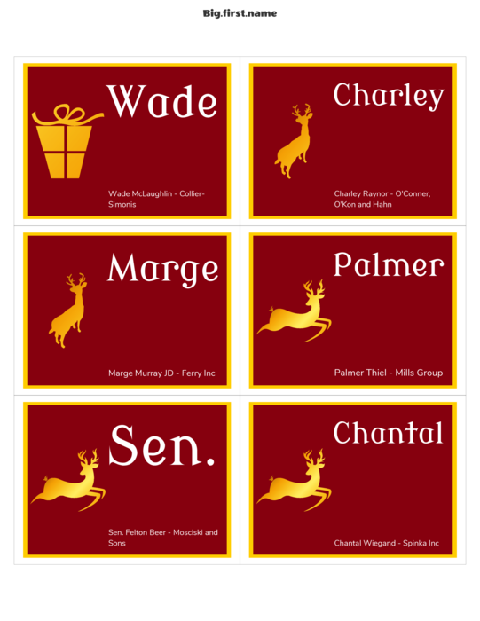 naambadge naamsticker ontwerp Christmas Badge Deluxe