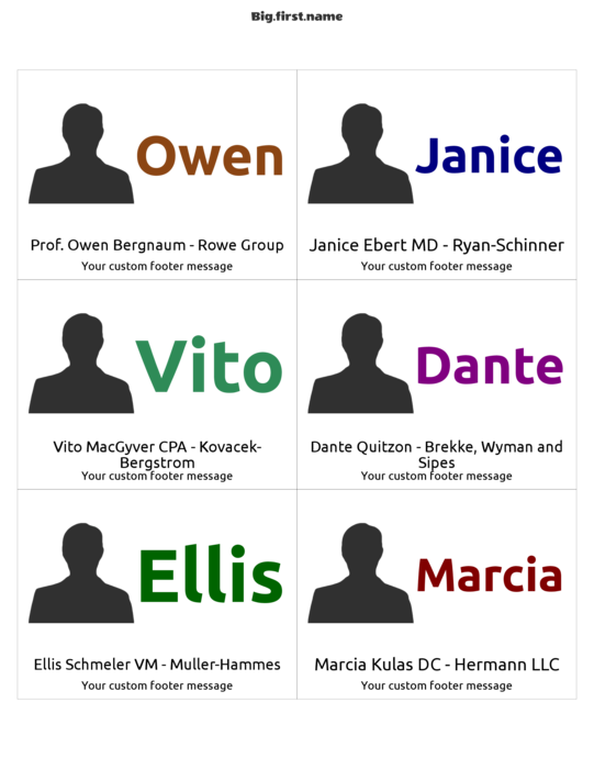 disenyo ng nametag name badge Big Picture