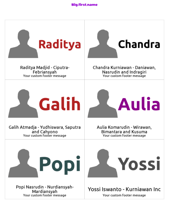 desain nametag name badge Gambar Besar