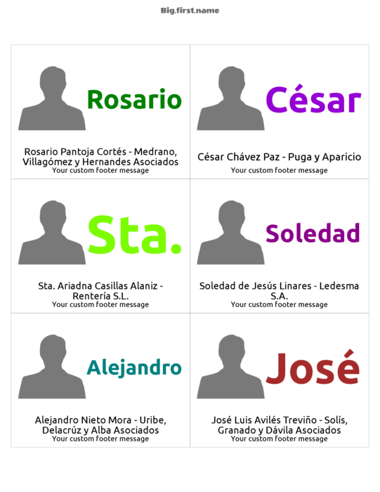 diseño de gafete con nombre Gran Foto
