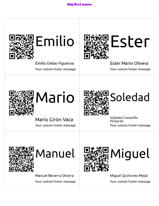 design de crachá de identificação Código QR Grande