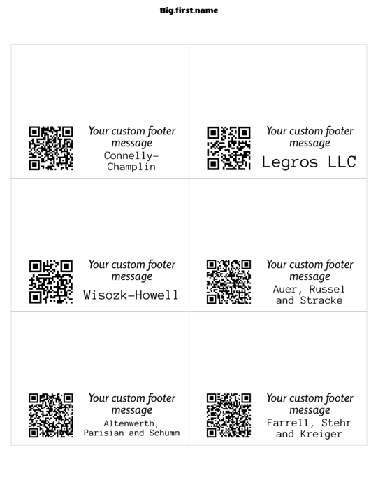 дизайн на бадж с име Малък QR код