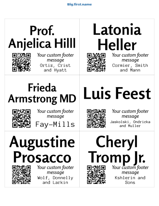 disenyo ng nametag name badge Maliit na QR Code