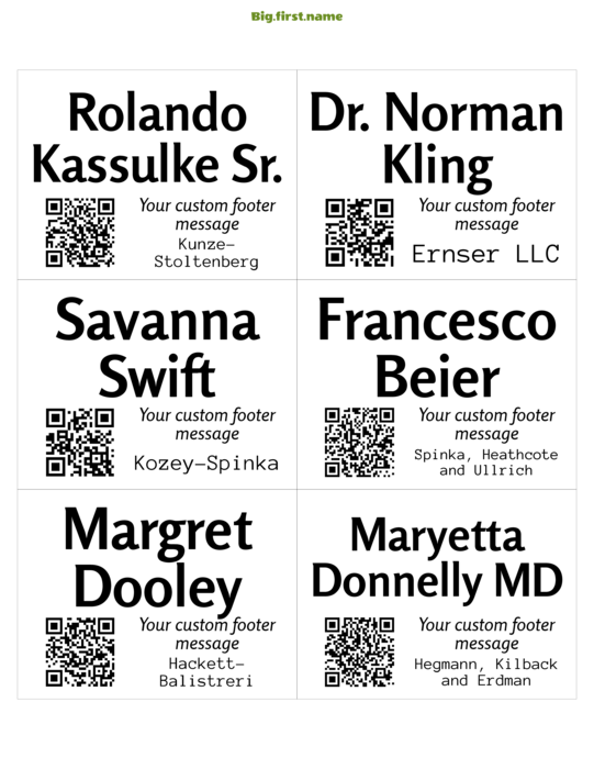 σχέδιο κονκάρδας ονόματος Μικρός Κωδικός QR