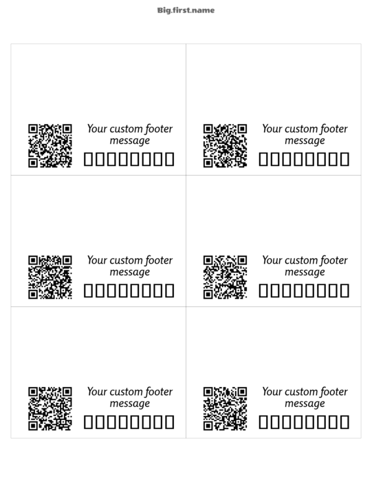 ネームタグ・ネームバッジデザイン スモールQRコード