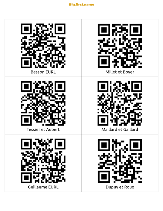 design de badge nominatif Étiquette QR-Code