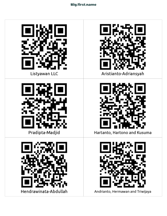 desain name badge nametag Label QR-Code