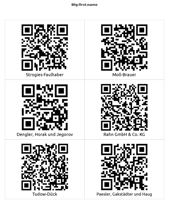 Namensschild-Design QR-Code-Etikett