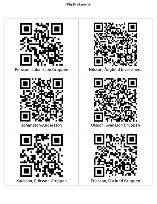 namnbricksdesign QR-kod-etikett