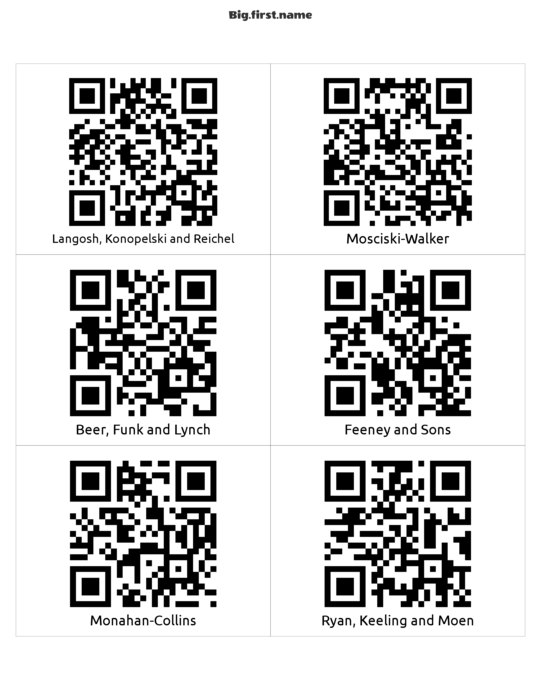 navneskilt-design QR-kode-etikett