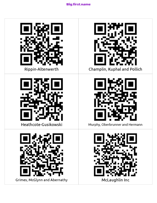 navneskilt design QR-kode Label