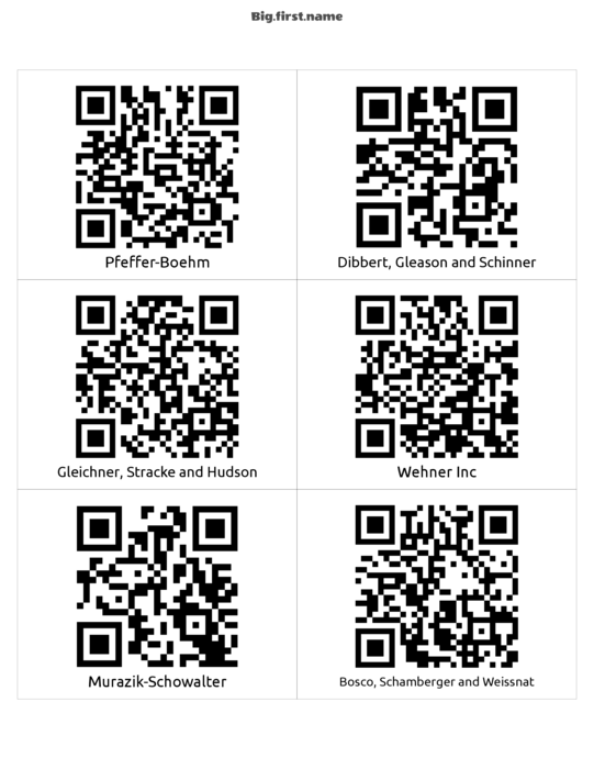návrh jmenovky/visačky Štítek s QR kódem