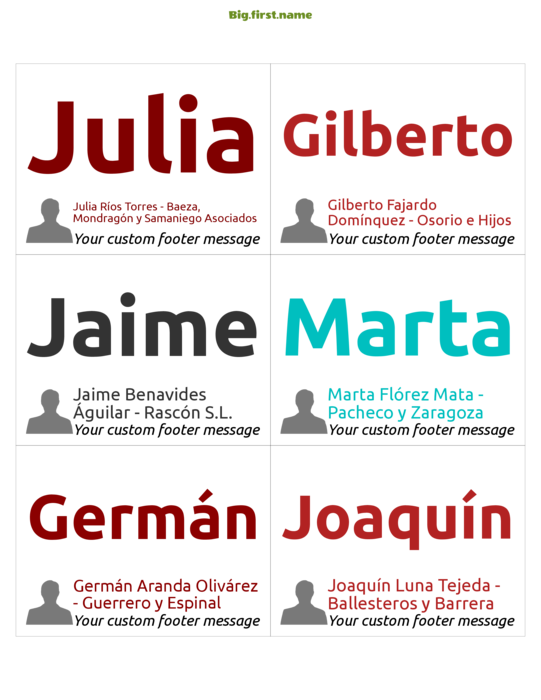 diseño de gafete con nombre Colores Intensos con Avatar