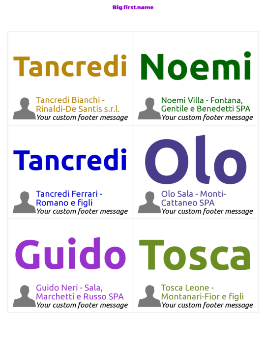 design di badge nominativo Colori Vivaci con Avatar
