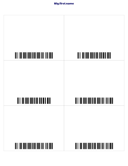 ネームタグ・ネームバッジデザイン Code 128 バーコードバッジ