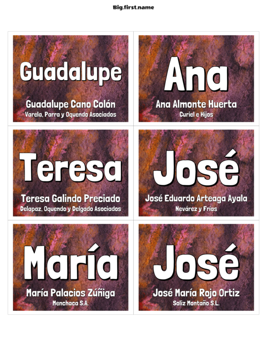 diseño de gafete con nombre Gafete Colorido