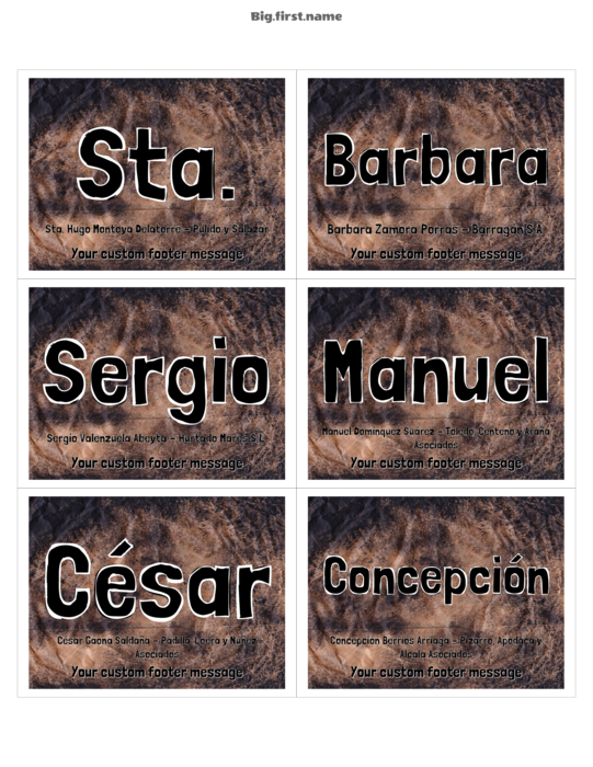 diseño de gafete con nombre Reunión Desordenada