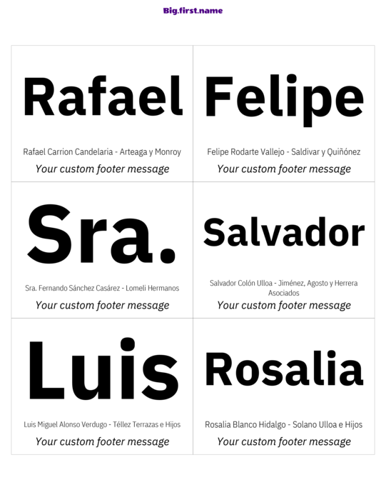 diseño de gafete con nombre Original Negro