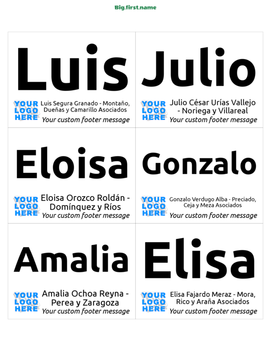diseño de gafete con nombre Logo Pequeño