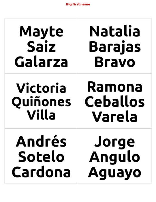 diseño de gafete con nombre Nombre Completo Negro