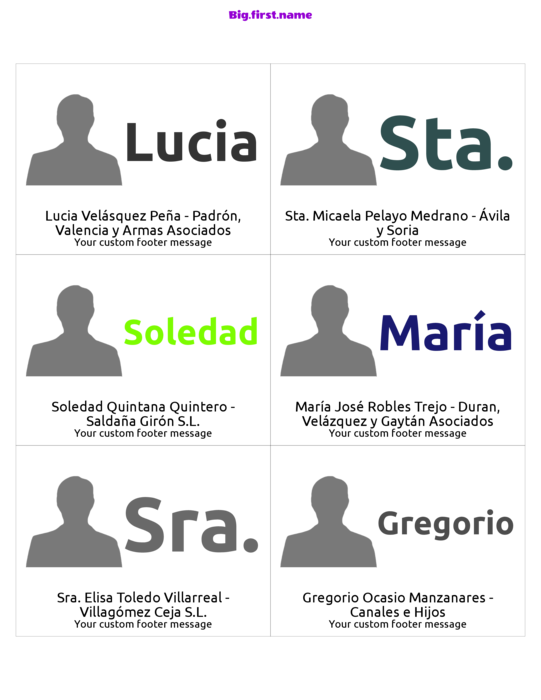 diseño de gafete con nombre Gran Foto