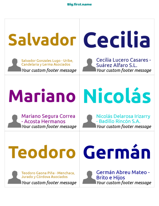 diseño de gafete con nombre Colores Intensos con Avatar