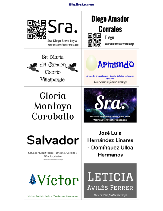 plantilla de gafete con nombre para Insertos de gafete Very 74552 Compatible Template