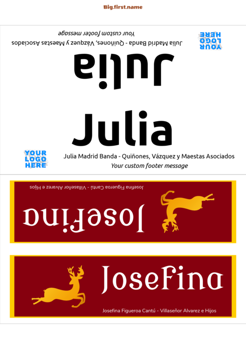 plantilla de gafete con nombre para Tarjetas de Mesa DECAdry OCB 5107 Compatible Template