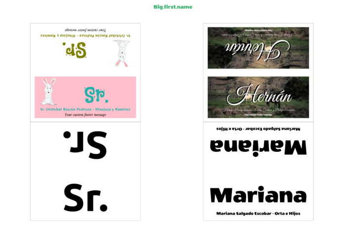 plantilla de gafete con nombre para Tarjetas de Mesa Sigel DP046 Compatible Template