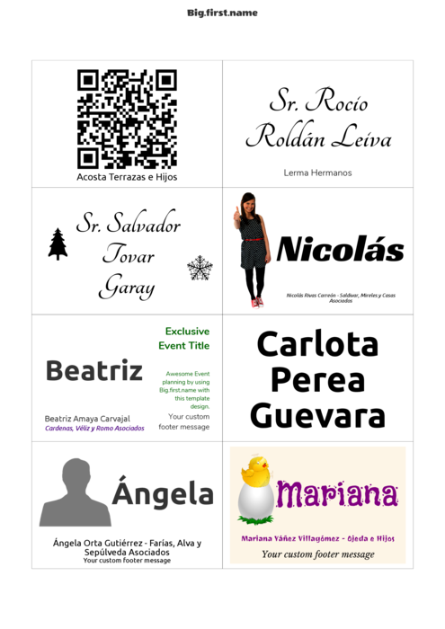 plantilla de gafete con nombre para Insertos para Gafetes Sigel ZB213 Compatible Template