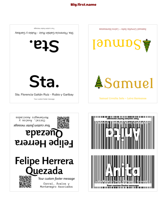 plantilla de gafete con nombre para Tarjetas de Mesa Pequeñas Very 5302 8820 5820 Compatible Template