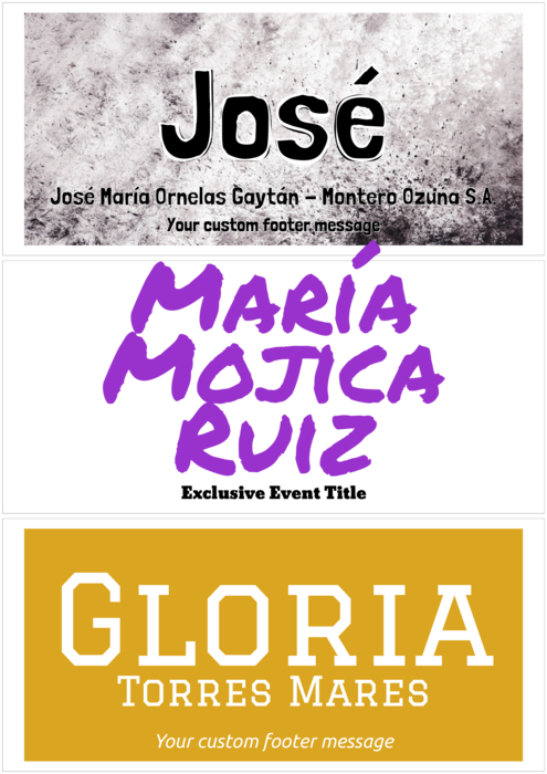 plantilla de gafete con nombre para A4 Tienda de Campaña Alta Bi-Plegada Papel Liso Compatible Template