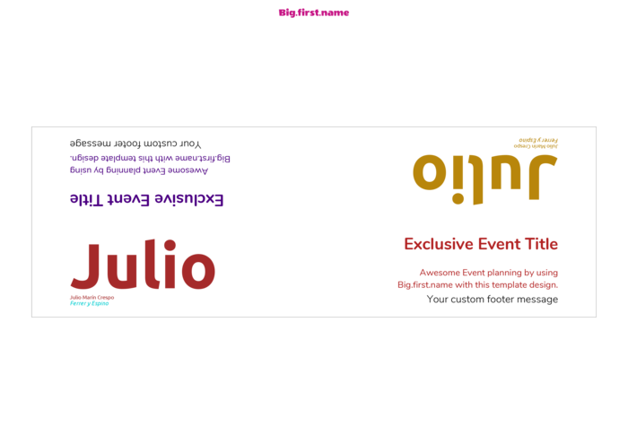 plantilla de gafete con nombre para A4 Tri-Plegada Papel Liso Compatible Template