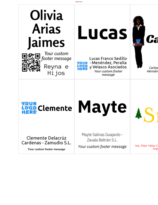 plantilla de gafete con nombre para Similar a las etiquetas verticales Avery 5384, Avery 5392, Avery 74459, Avery 74536, Avery 74540, Avery 74541 Compatible Template