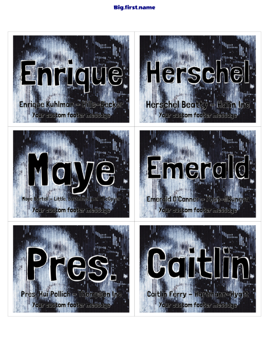disenyo ng nametag name badge Magulong Miting