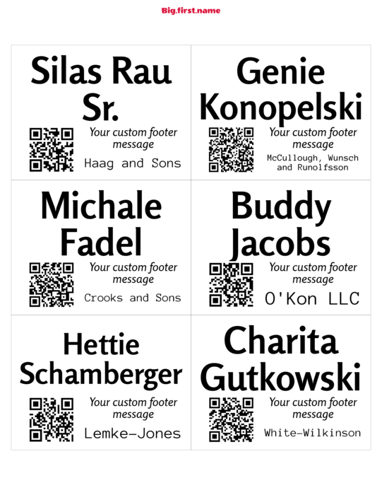 disenyo ng nametag name badge Maliit na QR Code