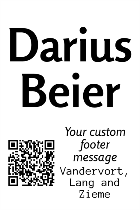 template ng nametag name badge para sa 2x3 pulgada para sa mga continuous printer 2"x3" Compatible Template