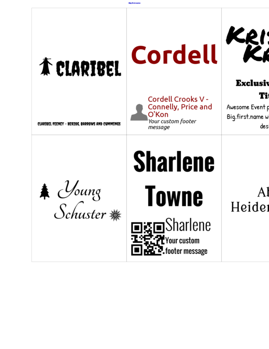 template ng nametag name badge para sa kahalintulad sa Avery 5384, Avery 5392, Avery 74459, Avery 74536, Avery 74540, Avery 74541 portrait badges Compatible Template
