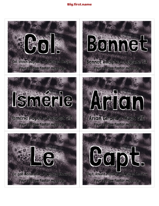 design de badge nominatif Réunion Décontractée